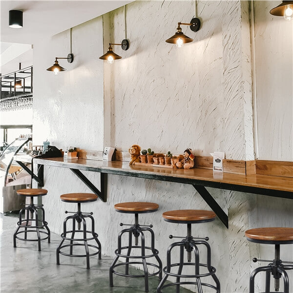 Yaheetech Industrial Vintage Counter Height Adjustable Bar Stool - Image 14