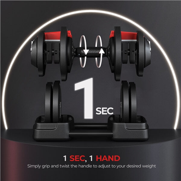 Yaheetech Adjustable Dumbbell Set Free Weight Dumbbells - Image 4