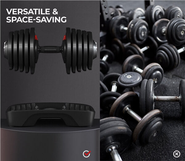 Yaheetech 4-90LBS Quick-adjust Dumbbell Set - Image 8