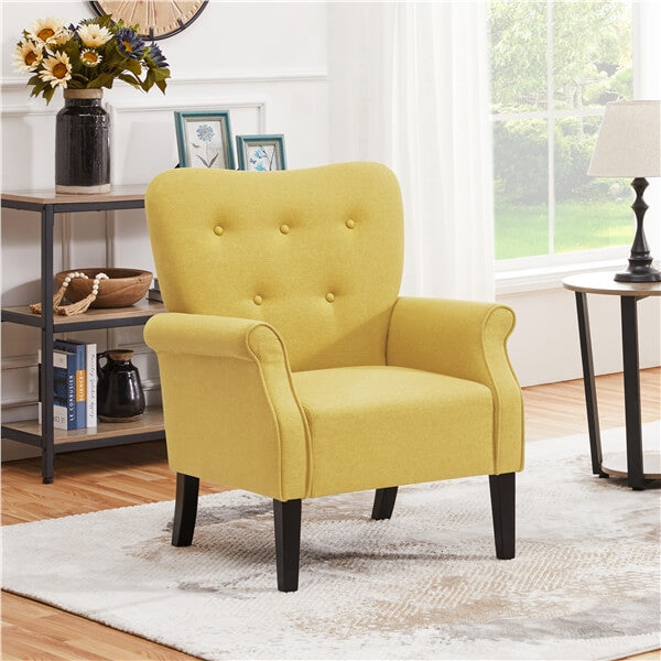 2pc Yaheetech Upholstered Fabric Sofa Club Chair for Living Room - Image 6