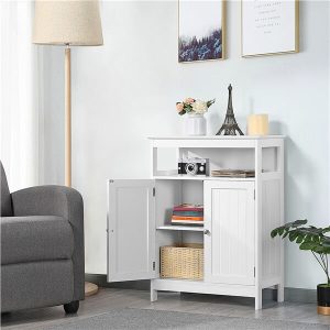 Yaheetech Bathroom Floor Storage Cabinet