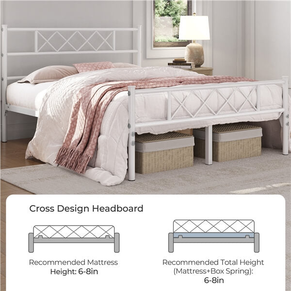 Yaheetech Simple Metal Platform Bed Frame Mattress Foundation - Image 9