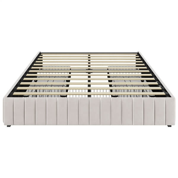 Yaheetech Upholstered Bed with Underbed 3 Storage Drawers - Image 2