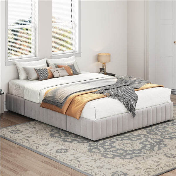 Yaheetech Upholstered Bed with Underbed 3 Storage Drawers - Image 19