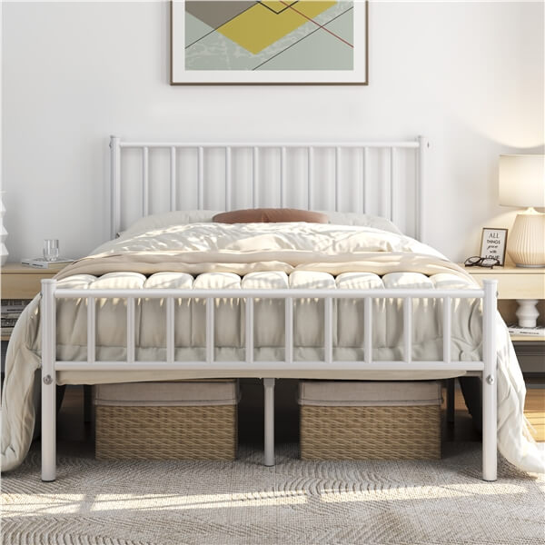 Yaheetech 14 Inch White Metal Bed - Image 10