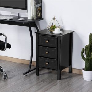 Yaheetech Nightstand with 3 Drawers
