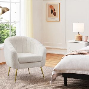 Yaheetech Sherpa Fabric Accent Chair
