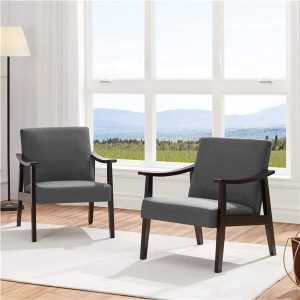 Yaheetech Leisure Chair with Solid Armrest and Feet