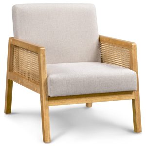 Yaheetech Modern Armchair with Wood Legs