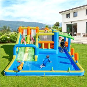Yaheetech Inflatable Water Slide with Market Stand