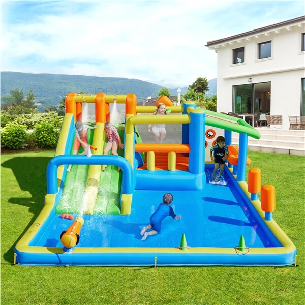 Yaheetech Inflatable Water Slide with Market Stand