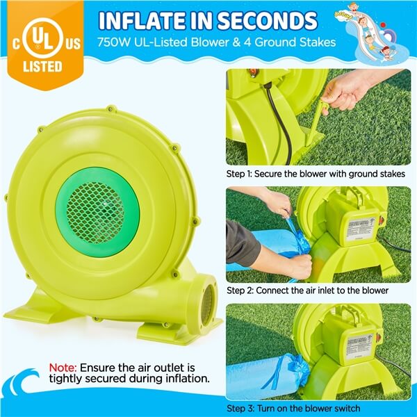Yaheetech 10 in 1 Inflatable Water Slide - Image 5