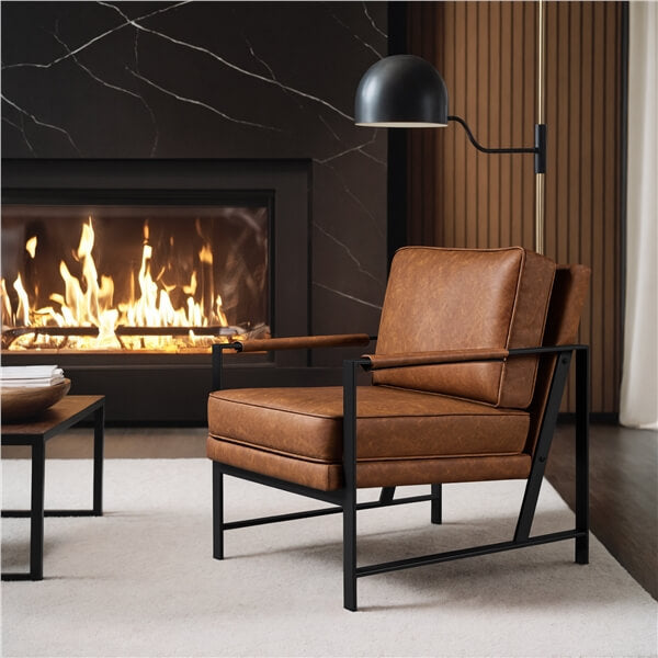 Yaheetech Set of 2 PU Leather Armchairs - Image 13