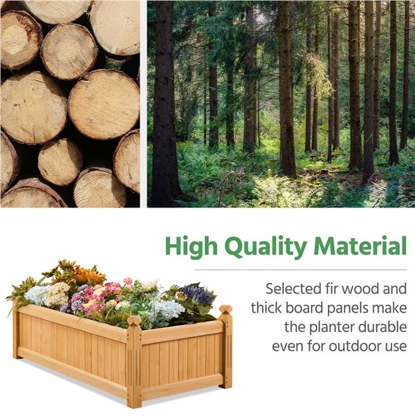 Yaheetech 46?? L ?? 23.5?? W ?? 16?? H Wooden Raised Garden Bed - Image 4