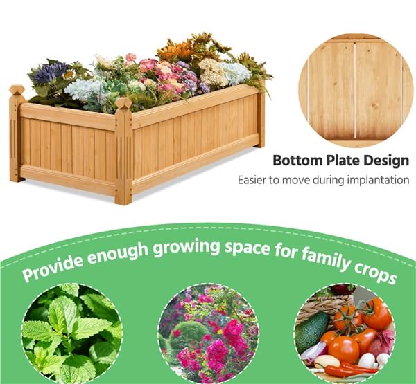 Yaheetech 46?? L ?? 23.5?? W ?? 16?? H Wooden Raised Garden Bed - Image 5