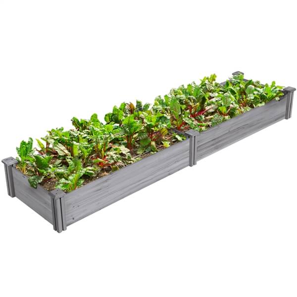 Yaheetech 8??2ft Wooden Horticulture Raised Garden Bed - Image 8