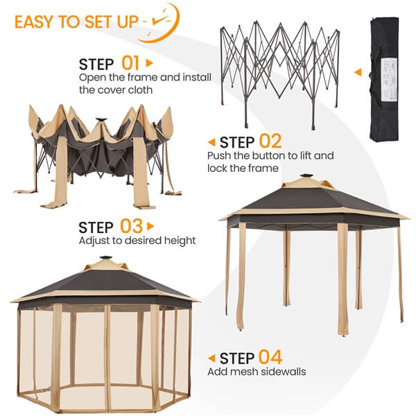 Yaheetech 13??13 Pop-Up Patio Gazebo Tent - Image 6
