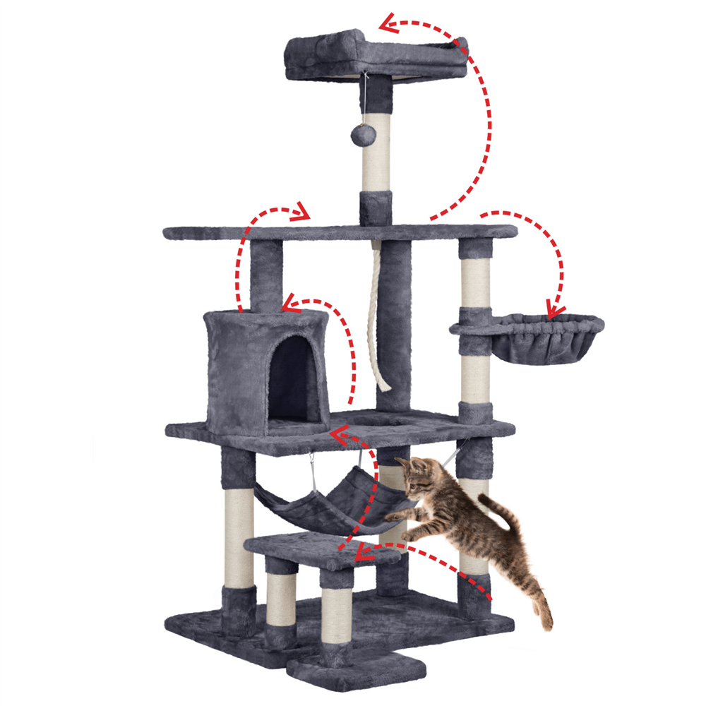 Yaheetech Cat Tree 62 Inch - Image 6