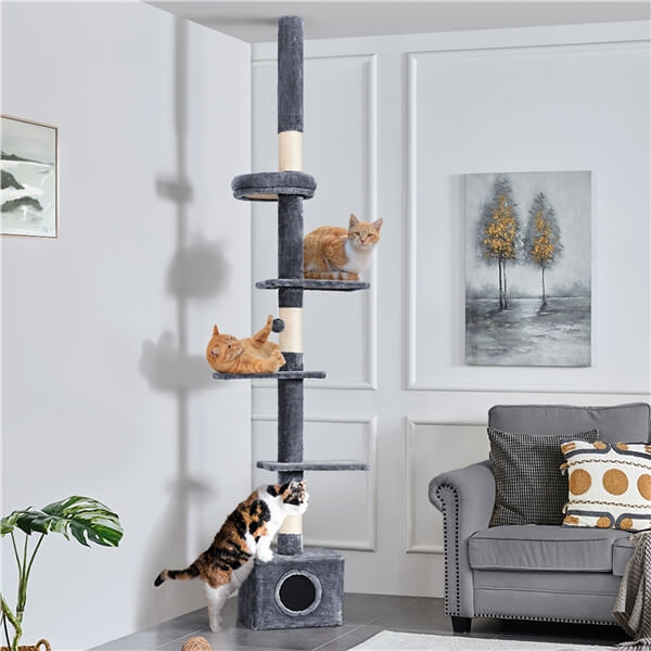 Yaheetech Floor to Ceiling Cat Tower for Large Cats - Image 16