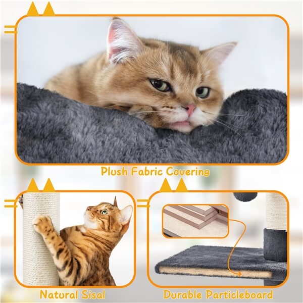 Yaheetech Floor to Ceiling Cat Tower for Large Cats - Image 10