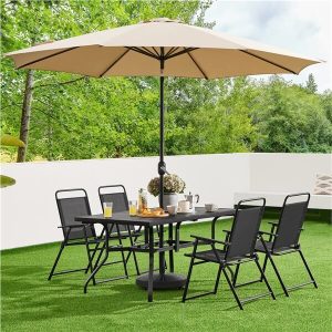Yaheetech Outdoor Folding Patio Chairs Set of 4