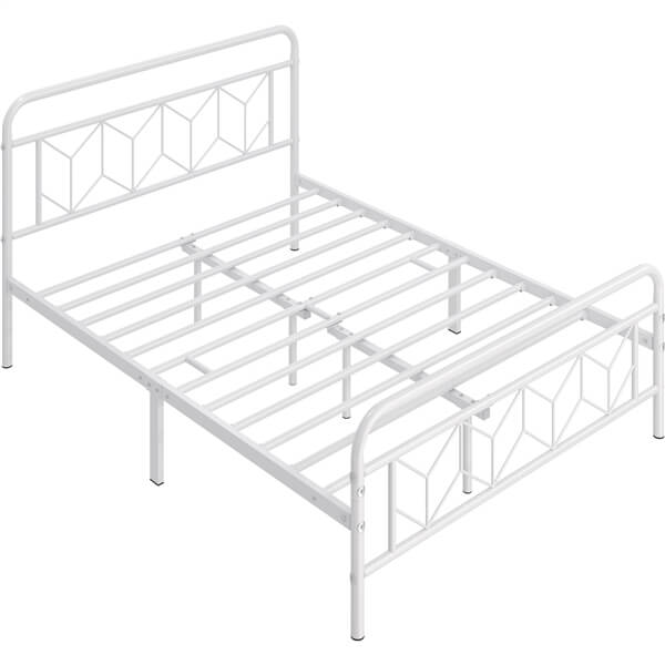 Yaheetech Vintage Metal Bed Frame with Diamond Pattern Headboard - Image 4