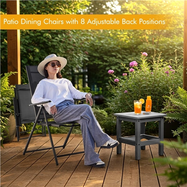 Yaheetech Patio Folding Dining Chairs Set of 2 - Image 4
