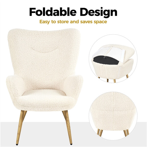 Yaheetech Boucle Accent Chair - Image 6