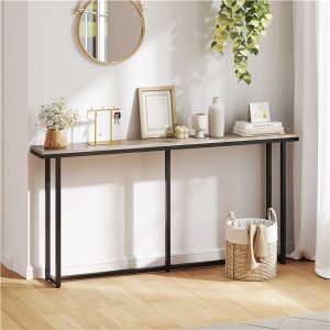 Yaheetech Narrow Console Table with Sturdy Metal Frame