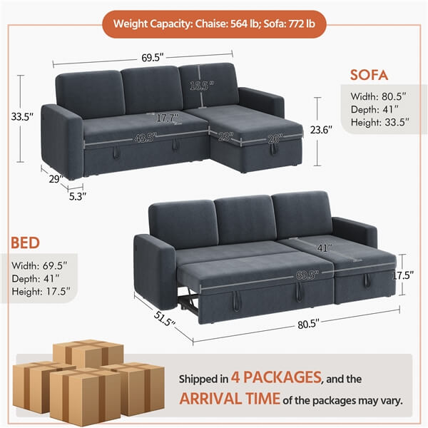 Yaheetech Sectional Sofa L-Shaped Sofa Couch - Image 5