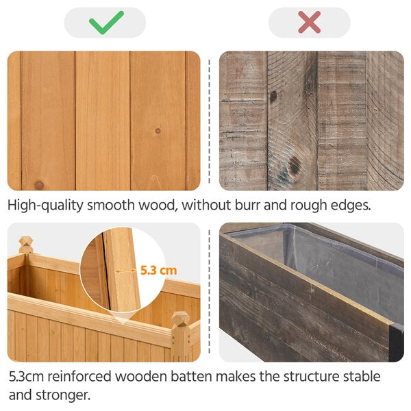 Yaheetech 46?? L ?? 23.5?? W ?? 16?? H Wooden Raised Garden Bed - Image 7