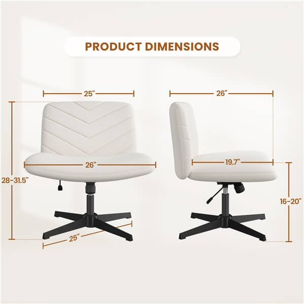 Yaheetech Wide Criss Cross Chair with No Wheels - Image 5
