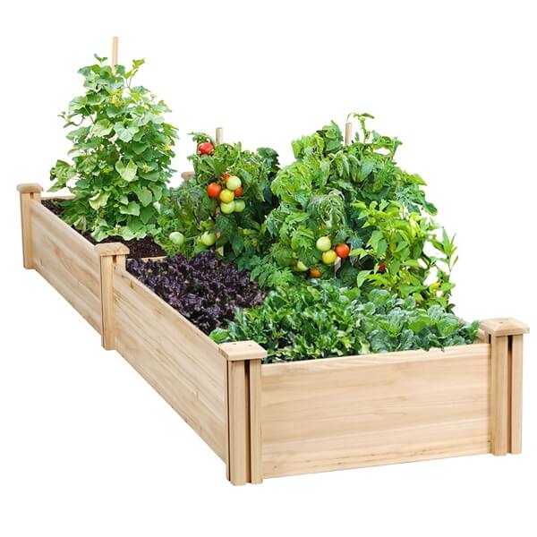 Yaheetech 8??2ft Wooden Horticulture Raised Garden Bed - Image 3