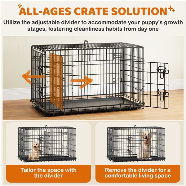 Yaheetech Double Door Dog Crate - Image 6