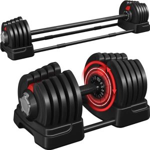 Yaheetech Adjustable Dumbbell Set 90lbs Fast Adjust Dumbbells