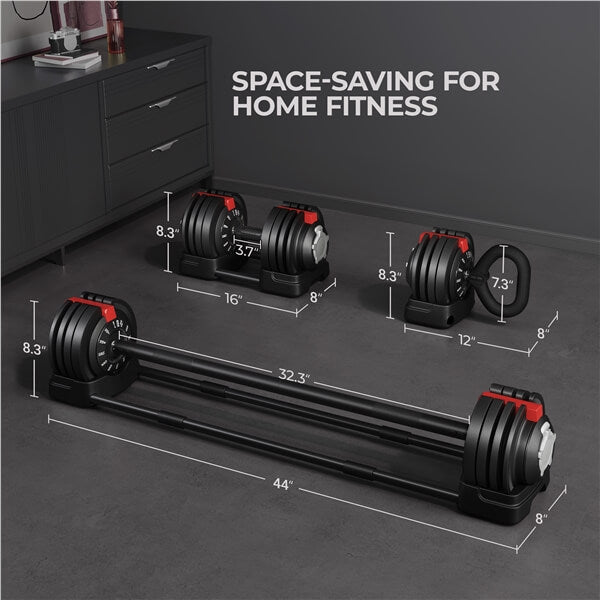 Yaheetech 52.5lbs Fast Adjust Dumbbells - Image 2
