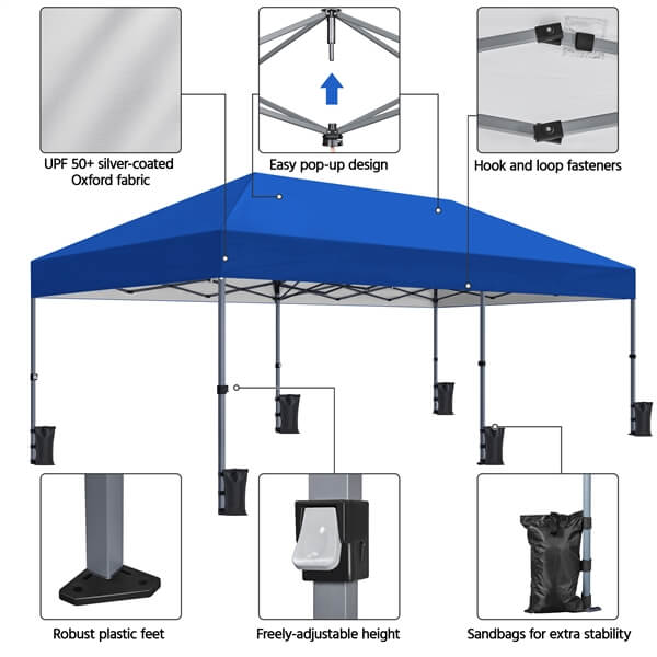 Yaheetech 10??20 Pop Up Canopy Easy Set-up Tent - Image 7