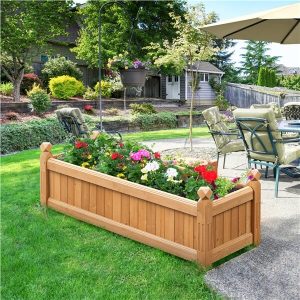 Yaheetech 43.5?? L ?? 16?? W ?? 14?? H Wooden Raised Garden Bed