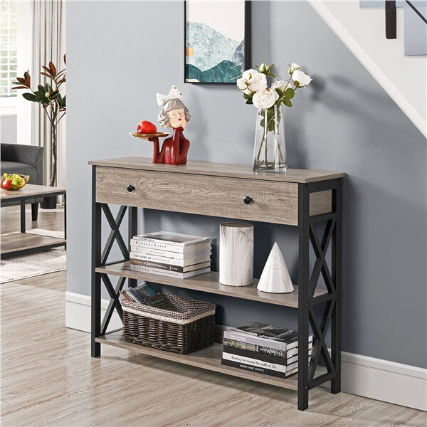 Yaheetech Console Table with Drawer - Image 9