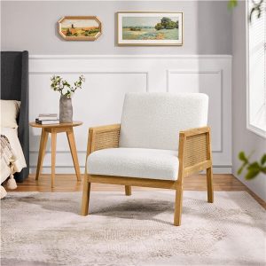 Yaheetech Boucle Fabric Accent Chair