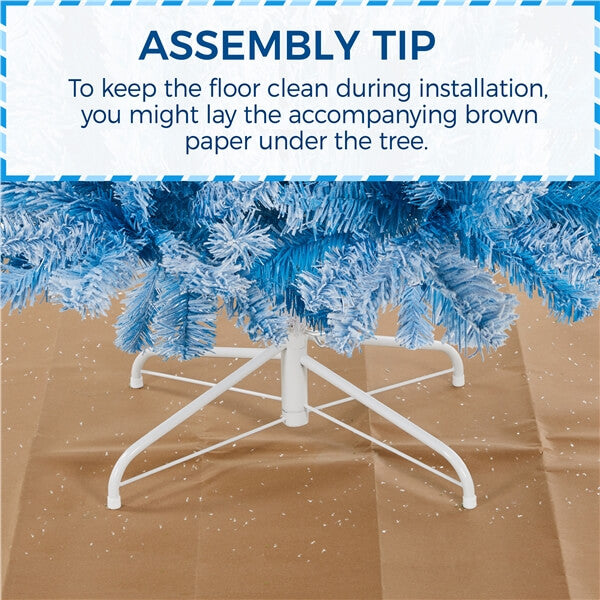 Yaheetech Pre-lit Snow Flocked Pencil Christmas Tree - Image 12