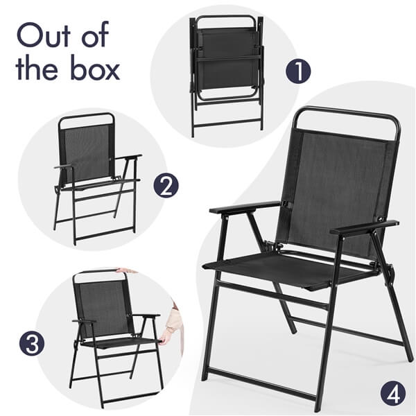 Yaheetech Outdoor Folding Patio Chairs Set of 4 - Image 6