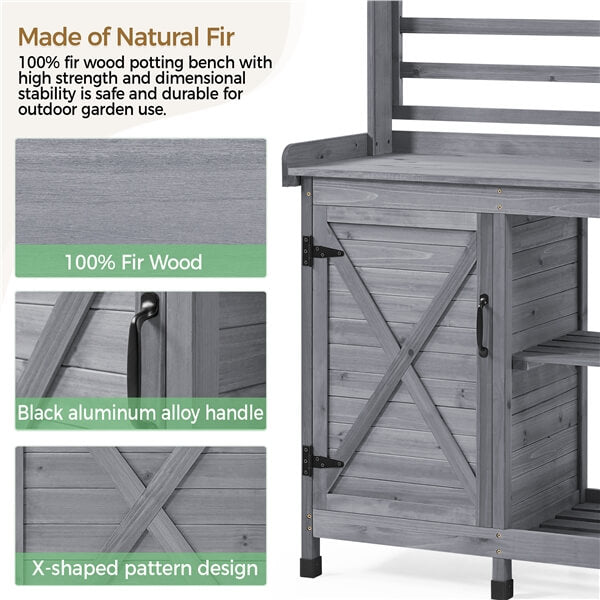Yaheetech Large Horticulture Work Table Workstation - Image 6