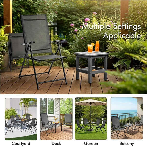 Yaheetech Patio Folding Dining Chairs Set of 2 - Image 9