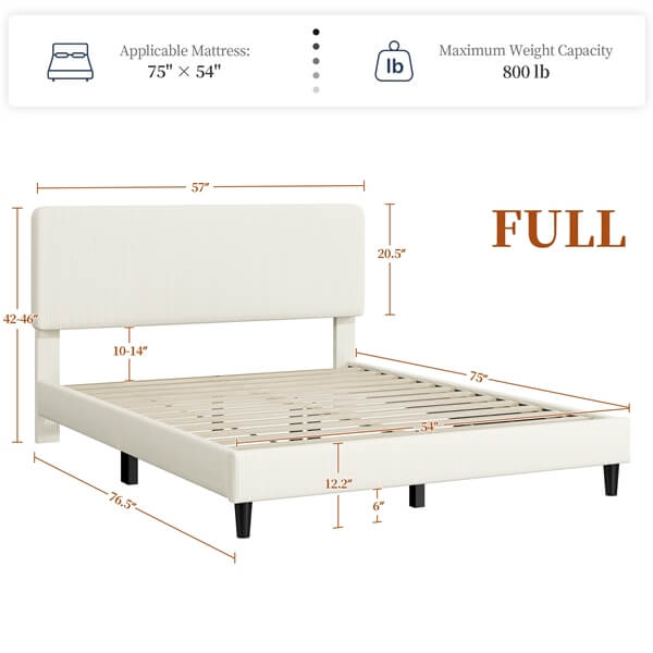 Yaheetech Bed Frames with Adjustable Headboard - Image 4