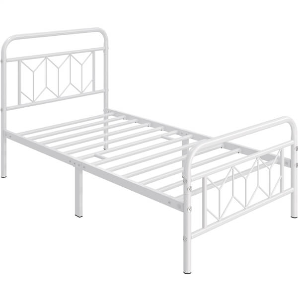 Yaheetech Vintage Metal Bed Frame with Diamond Pattern Headboard - Image 2