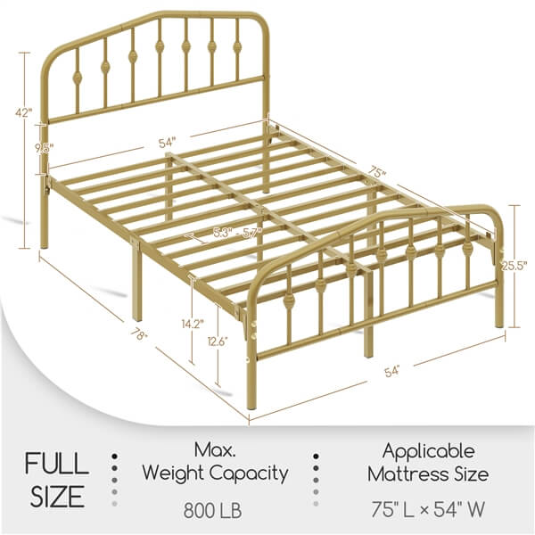 Yaheetech Metal Bed Frame Metal Platform Bed - Image 4