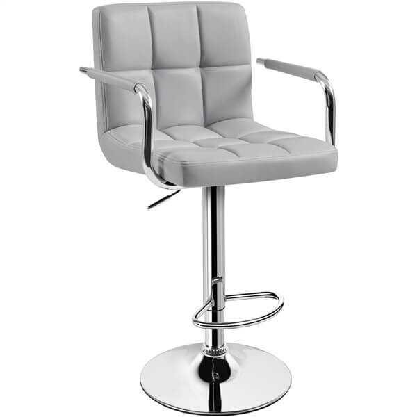 Yaheetech PU Leather Adjustable Swivel Barstools - Image 2