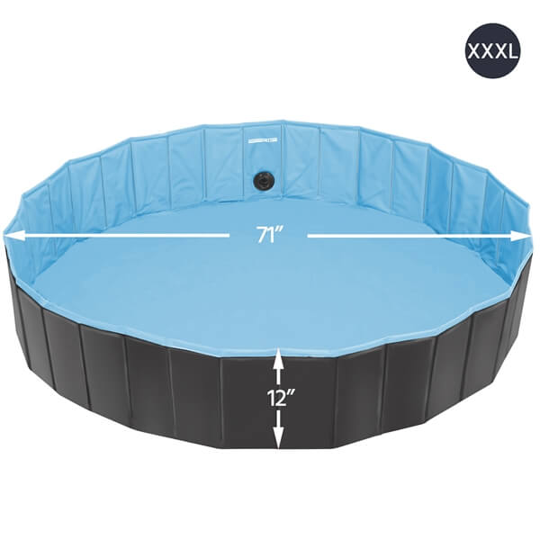 Yaheetech Foldable Hard Plastic Extra Large Dog Pet Bath Swimming Pool - Image 6