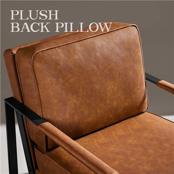 Yaheetech Set of 2 PU Leather Armchairs - Image 6